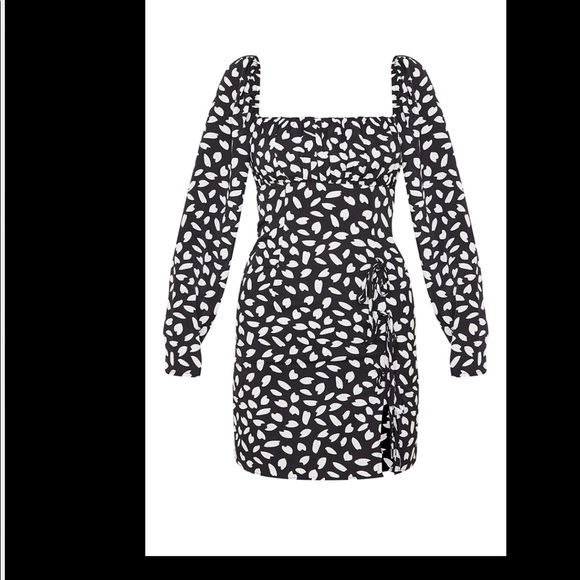 Print side slit dress - Picture 2 of 4
